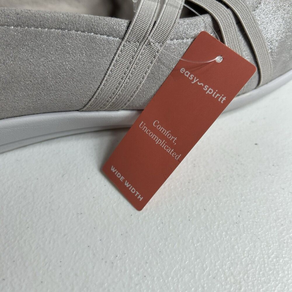 Easy Spirit Aubree2 Women’s Size 10 W Silver Slip-On Comfort Flats Wide Width - Picture 6 of 8